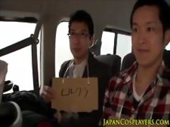 Busty Kyoko Maki cockriding in group